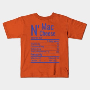 Shirt Mac and Cheese Nutrition Thanksgiving Mac N' Cheese Kids T-Shirt